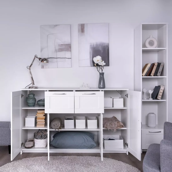 Тумба СИРИУС четырехдверная с двумя ящиками