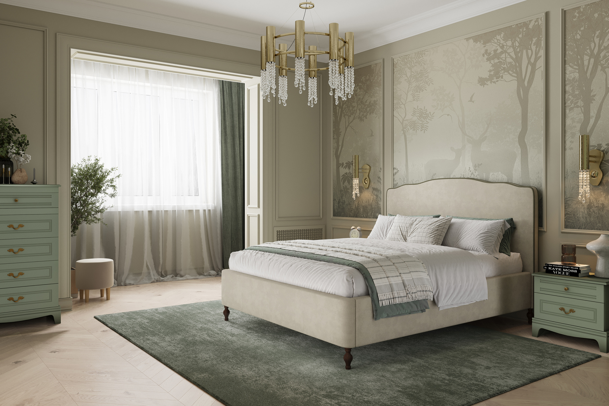 Кровать двуспальная Лорето