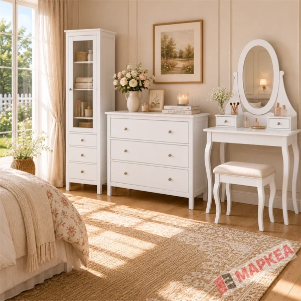 Стол туалетный Кантри Hemnes 95 ММЦ (Белый лак)