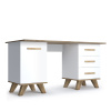 Стол письменный 1400 Вега Скандинавия (Дуб Каньон/белый глянец)