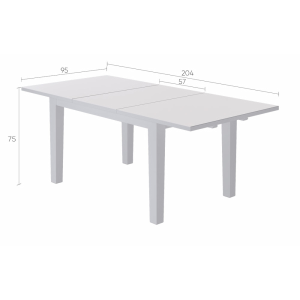 Стол обеденный раздвижной Стурнэс 147/204x95