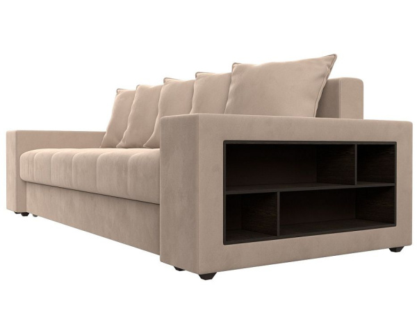 Диван прямой Дубай полки справа Велюр