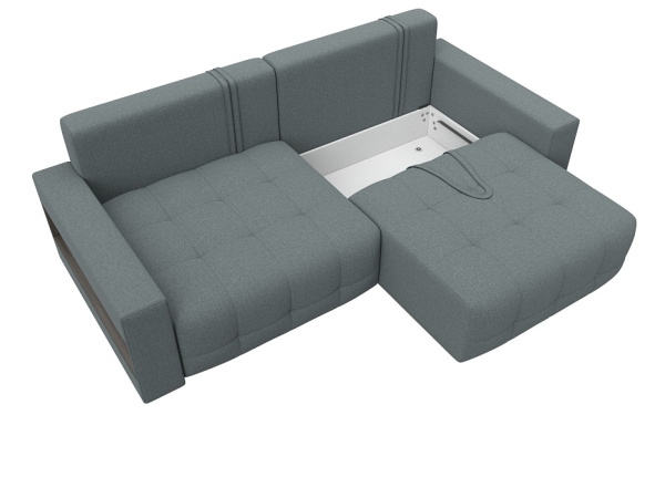 Диван прямой с полками Лига-053 НПБ Рогожка