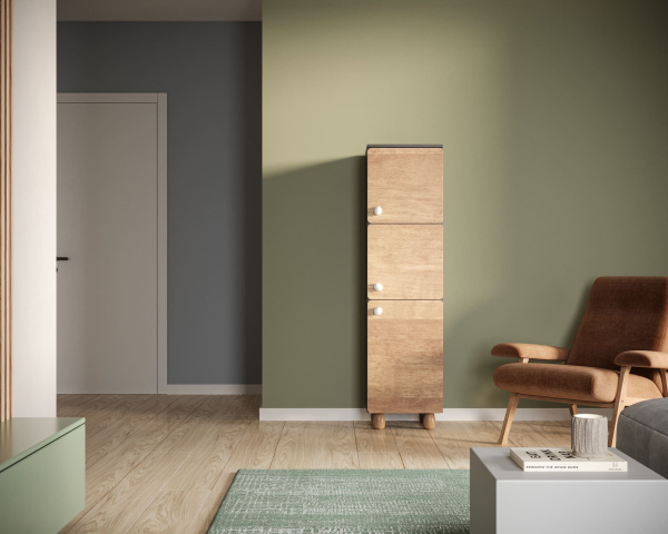 Шкаф узкий с тремя дверками Split SP10