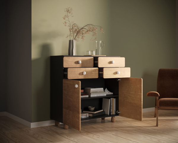 Комод большой с ящиками и дверками Split SP19