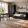 Кровать односпальная с ящиками 80*200 Кантри Hemnes ММЦ (Цвет Блек)
