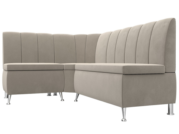 Диван кухонный угловой Кантри левый угол Микровельвет