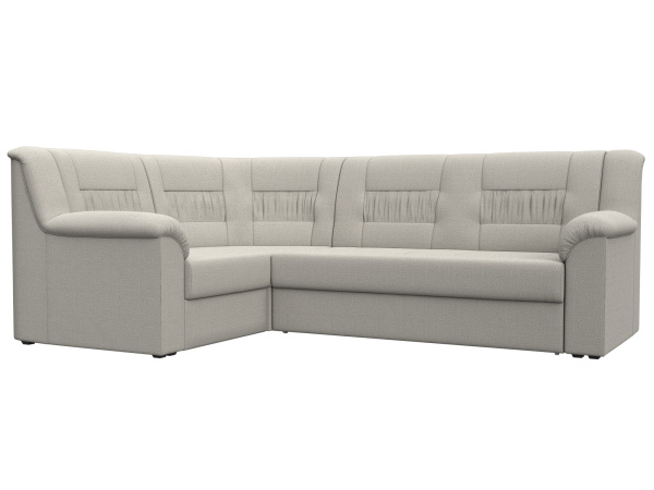 Диван угловой Карелия левый угол Рогожка (Амур 02 бежевый)