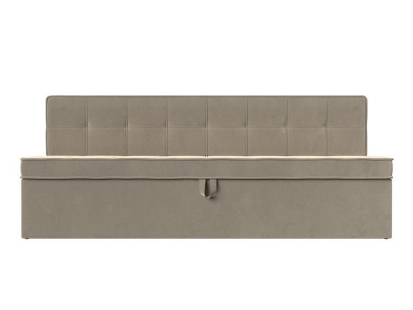 Диван кухонный прямой Техас Микровельвет (Бежевый)