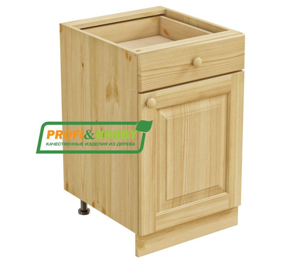 Тумба 1 дверь 1 ящик 500*720 (Цвет без покрытия)