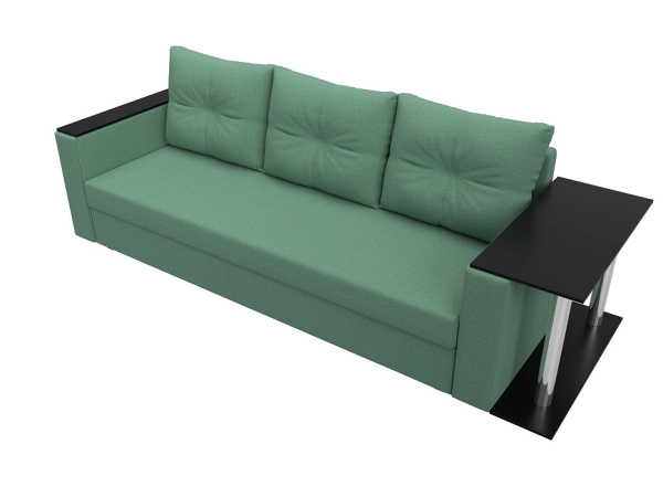 Диван прямой Атланта со столом справа Рогожка