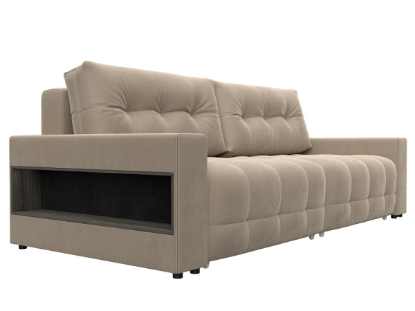 Диван прямой с полками Лига-053 НПБ Велюр