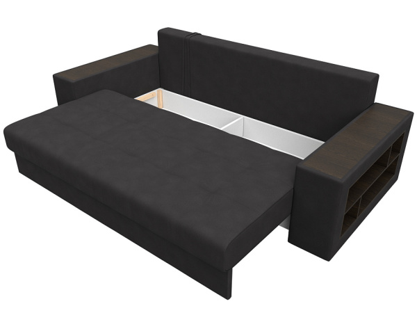 Диван прямой Дубай полки справа Замша