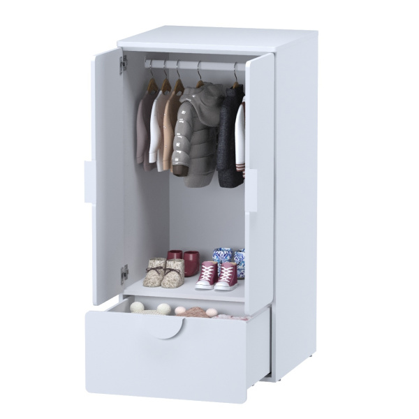 Шкаф ПИКСИ распашной двухдверный с полкой и выдвижным ящиком