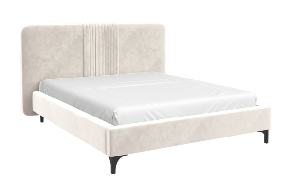 Кровать двуспальная Стелла 1 (СТАНДАРТ, 3 ВАРИАНТ латте Без подъемного механизма 1600х2000)