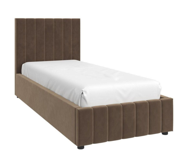 Кровать односпальная Нельсон Вертикаль (СТАНДАРТ, 3 ВАРИАНТ серо-бежевый, Вертикаль без подъемного механизма 900*2000)