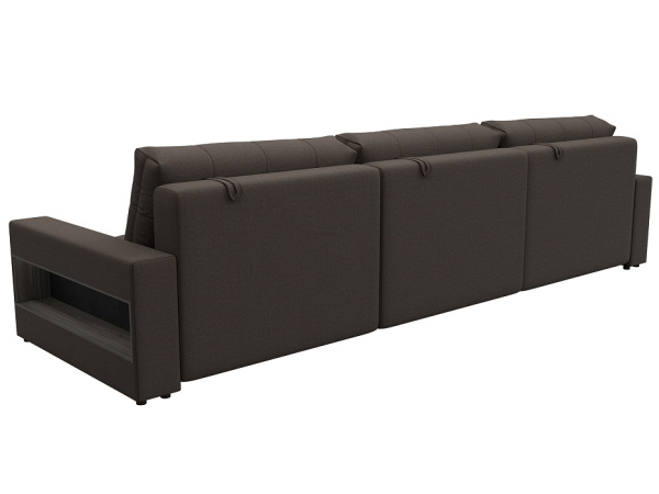 Диван прямой с полками Лига-053 НПБ Лонг Рогожка