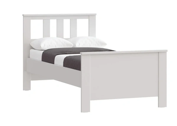 Кровать САГА одинарная (Цвет белый)