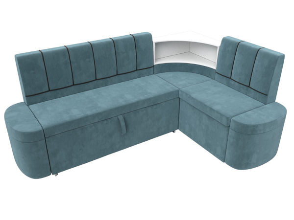 Диван кухонный угловой Тефида правый угол Велюр