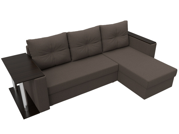 Диван угловой Атланта со столом правый угол Рогожка