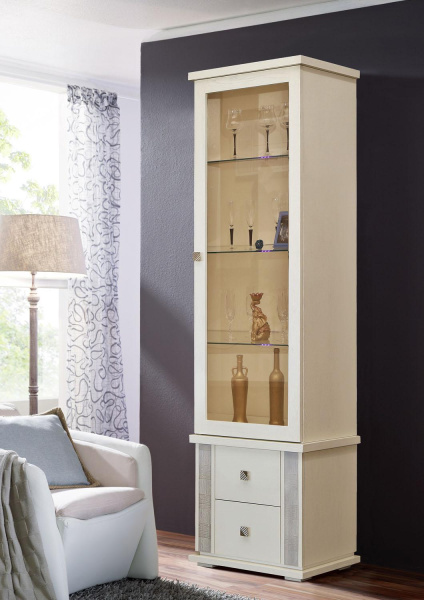 Шкаф с витриной Тунис П6.343.0.21 (П343.21-1Ш)