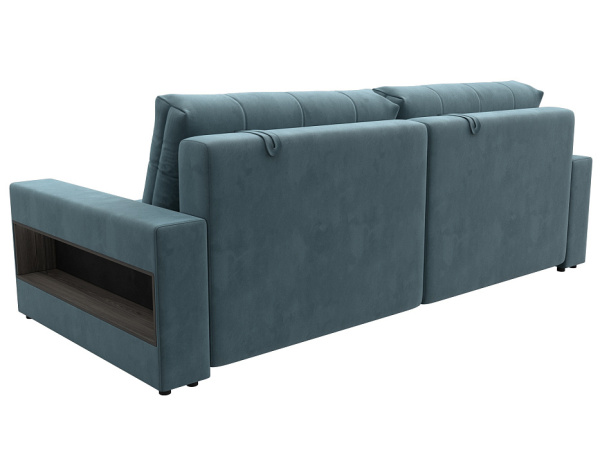 Диван прямой с полками Лига-053 НПБ Велюр