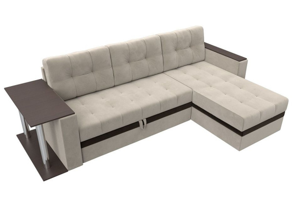 Диван угловой Атланта М правый угол Микровельвет