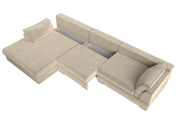 Диван угловой Пекин Long угол левый Микровельвет