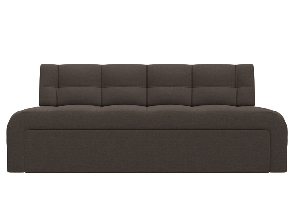 Диван кухонный прямой Люксор Рогожка (Амур 05 коричневый)