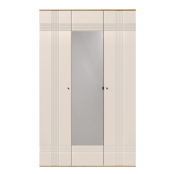 Шкаф распашной трехдверный Вега Саксония (Миндаль)