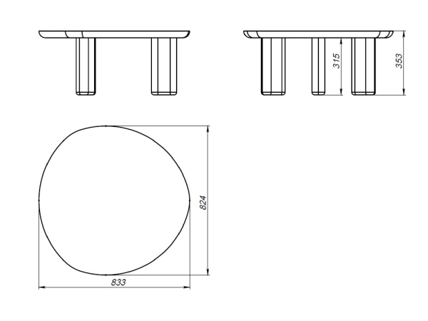 Стол журнальный CHELSEA 800