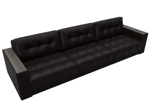 Диван прямой с декором Лига-049 НПБ Лонг Экокожа