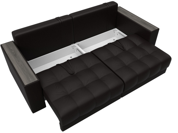 Диван прямой с декором Лига-049 НПБ Экокожа