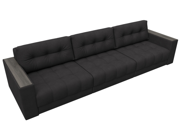 Диван прямой с декором Лига-049 НПБ Лонг Замша