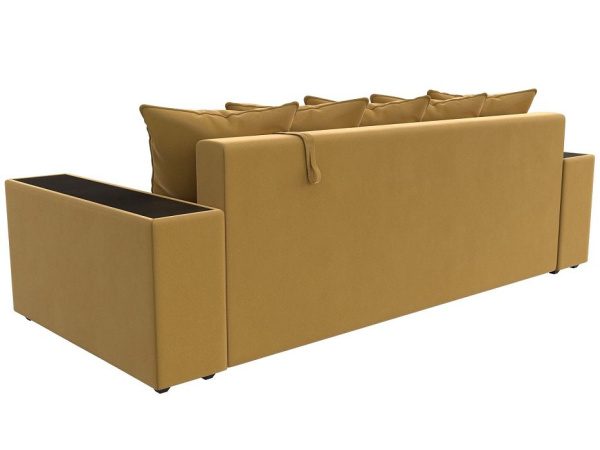 Диван прямой Дубай полки слева Микровельвет