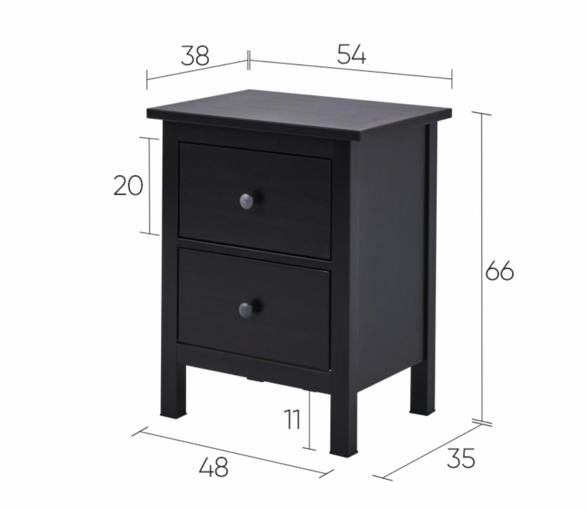 Тумба прикроватная 2 ящика Кымор