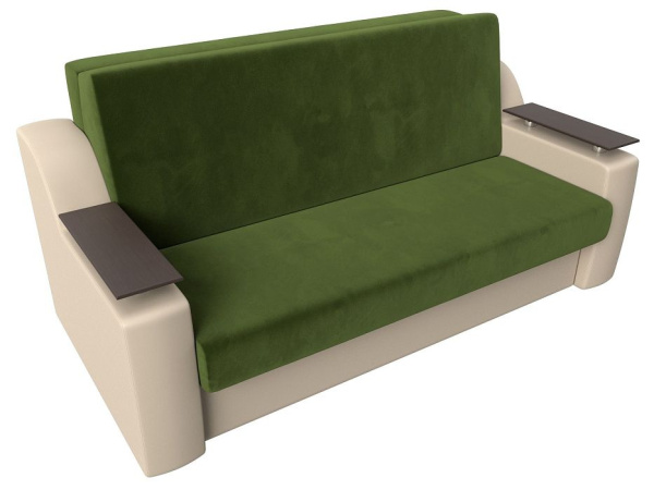 Диван прямой аккордеон Сенатор 160 Микровельвет\Экокожа