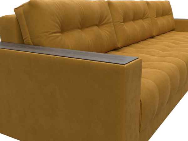 Диван прямой с декором Лига-049 НПБ Лонг Велюр