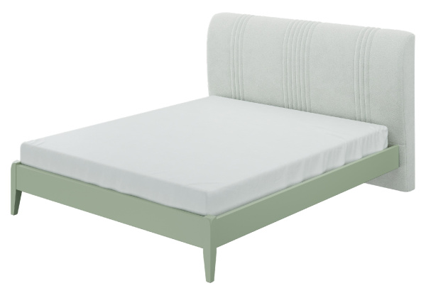Кровать двуспальная Джали Линия (1400х2000, цвет зелёный самшит/Зелёный самшит, кровать двойная)
