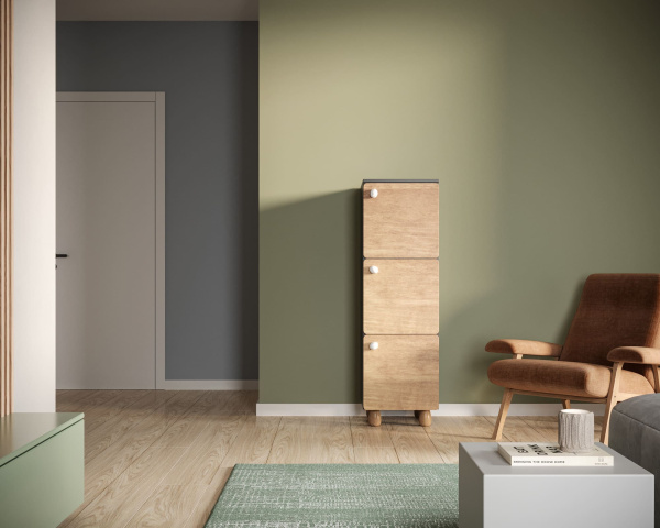 Шкаф узкий с тремя дверками Split SP20