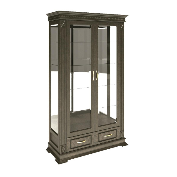 Шкаф-витрина 2д Верди Классик П1.0487.0.21 (Венге)
