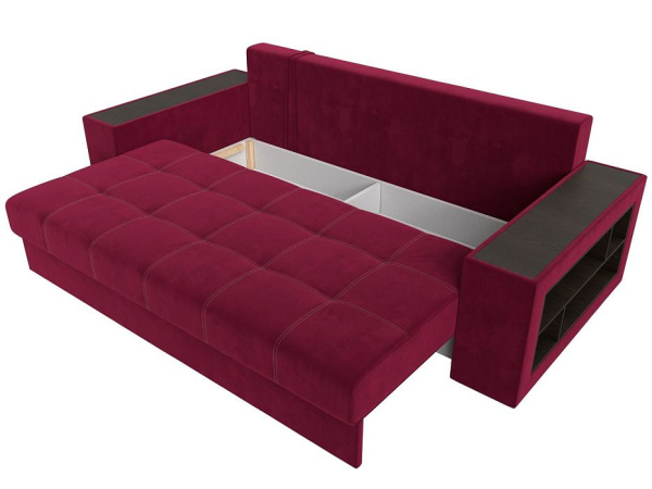 Диван прямой Дубай полки справа Микровельвет