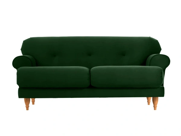 Диван Italia двухместный Ankor / бук (Ножки Бук, Ткань Ankor 36 Зеленый)