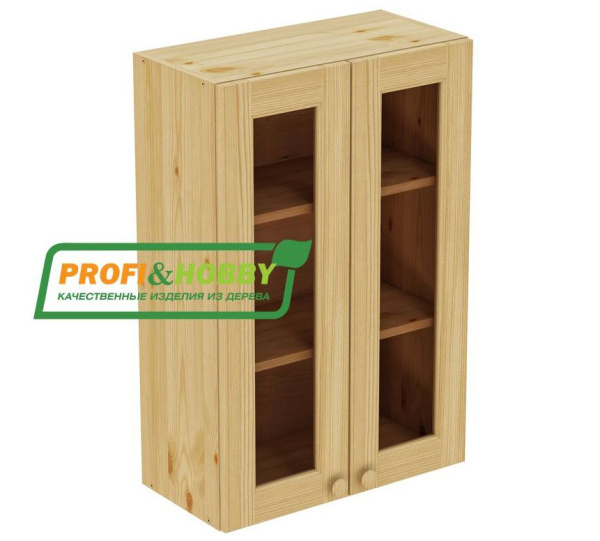 Шкаф настенный 2 двери 600*900 стекло (Цвет без покрытия)