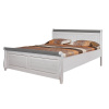 Кровать Мальта М двуспальная без ящика 180 (белый воск/серый)