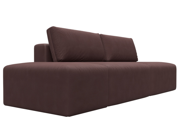 Диван прямой модульный с пуфом Лига-060 НПБ Замша