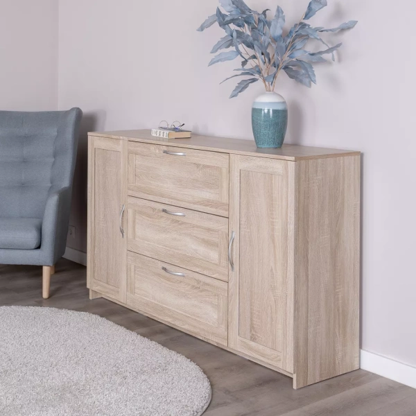 Тумба СИРИУС двухдверная с тремя ящиками