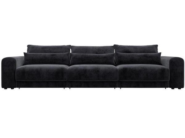 Диван прямой Лига-056 НПБ Лонг Велюр (TOWER 11 темно-серый)