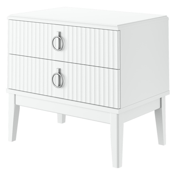 Тумба прикроватная Фарго (ЛДСП Белый снег/Лак Белый)