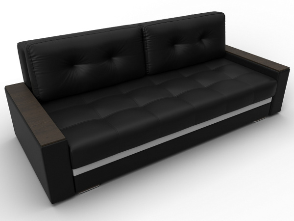 Диван прямой с декором Лига-096 НПБ Экокожа